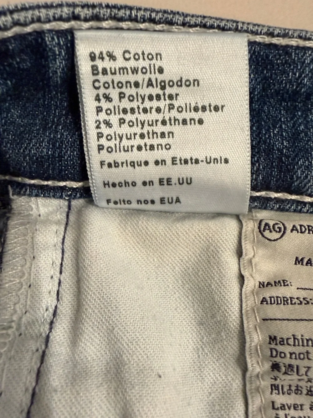 AG The Hailey Ex-Boyfriend Roll Up Denim Shorts Size 27 Medium Wash Premium - Picture 6 of 8
